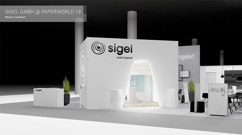 SIGEL - Visualisierung Messestand Paperworld 2019 SIGEL - Visualisierung Messestand Paperworld 2019