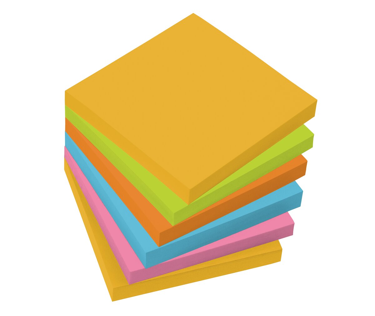 Colorful sticky notes in a pile