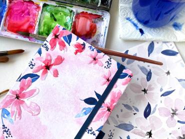 Jolie Notizbuch in Aquarell Optik