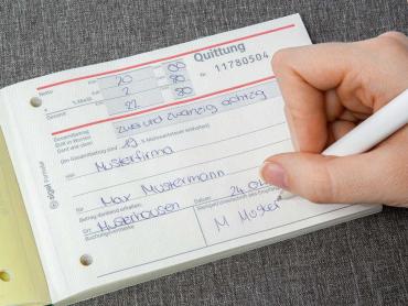 Quittung ausfüllen