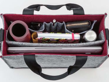 Desk Sharing Bag grau/rot von SIGEL