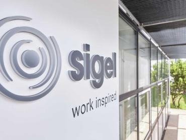 SIGEL Firmengebäude mit SIGEL Logo