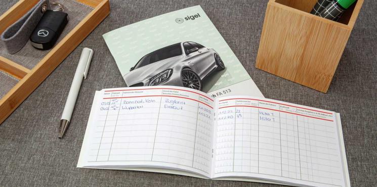Sortiment an Fahrtenbüchern von SIGEL