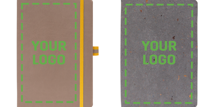 Druck von Firmenlogo auf Notizbücher und Kalender