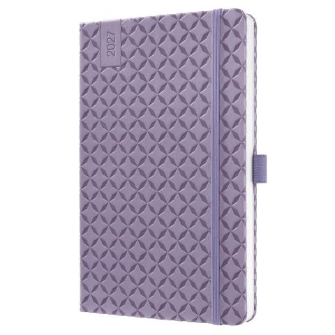 Der SIGEL Wochenkalender Jolie Flair 2027 in lavender purple sorgt mit seiner Oberfläche für eine angenehme Haptik