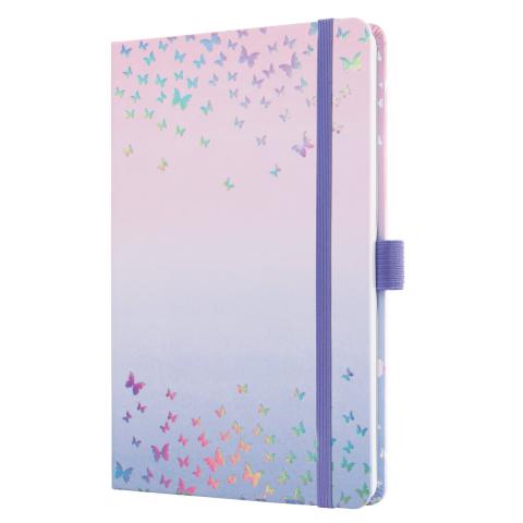 Der SIGEL Wochenkalender Jolie Beauty 2027 ist mit seinem dekorativen Cover in butterfly confetti candy ein Highlight auf jedem Schreibtisch