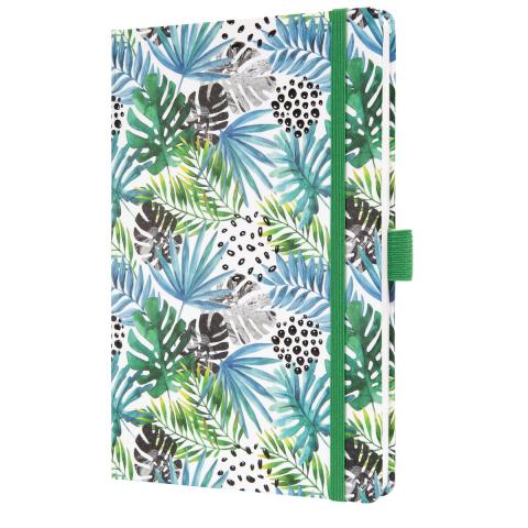 Der SIGEL Wochenkalender Jolie Beauty 2027 ist mit seinem dekorativen Cover in green jungle fever ein Highlight auf jedem Schreibtisch