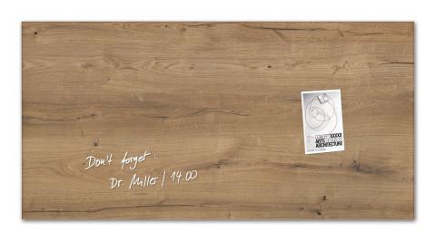 GL258-W-Glasmagnetboard-artverum-Design Natural-Wood