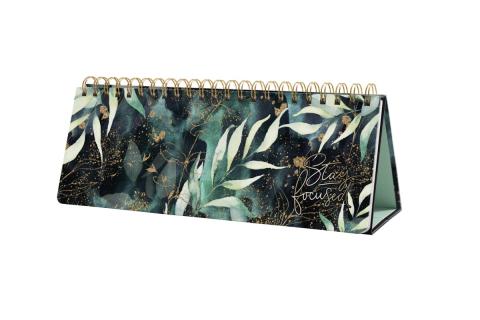 Calendrier De Bureau 2026 SIGEL A5 Horizontal - Couverture Rigide Noire - Agenda Hebdo Et Notes - 2