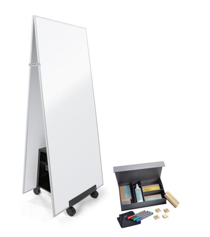 Pinnwand + Whiteboard In Einem – Mit Süßer Holzfigur In Gelb, Blau Oder Pink