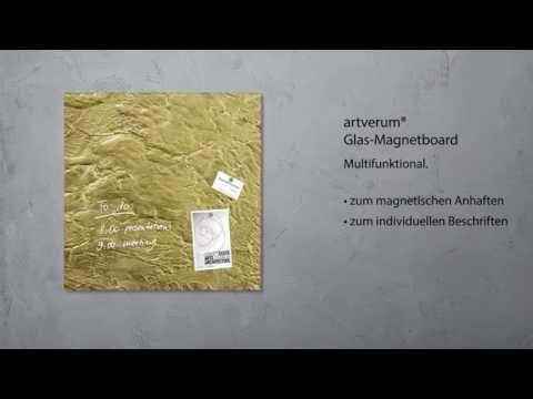 SIGEL GL321 Glas-Magnetboard – 48x48 Cm, Green-Mineral-Optik, Rahmenlos, Magnethaftend & Beschreibbar
