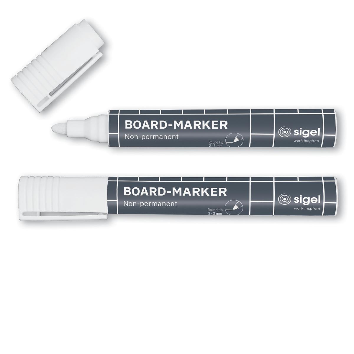 Glass Board Markers, 2-3 mm round nib