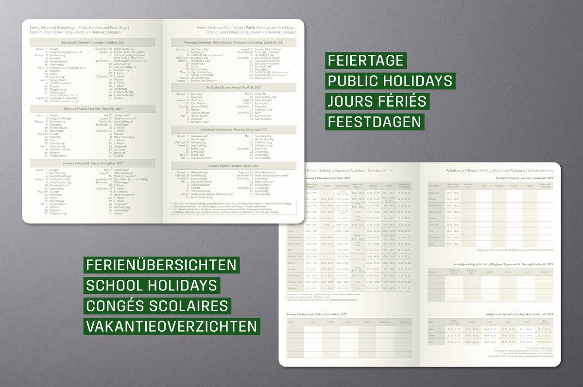 Monthly planner notebook Conceptum 2027, approx. A6, softcover
