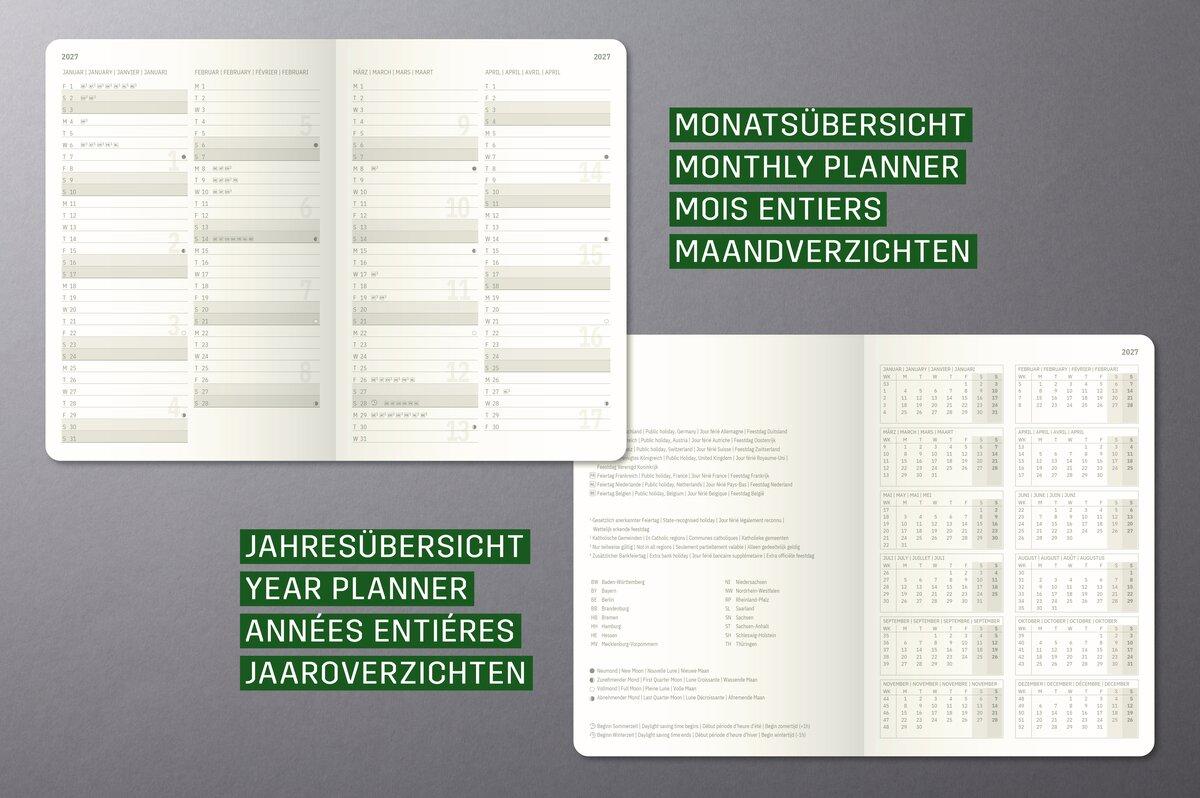 Monthly planner notebook Conceptum 2026, approx. A6, softcover