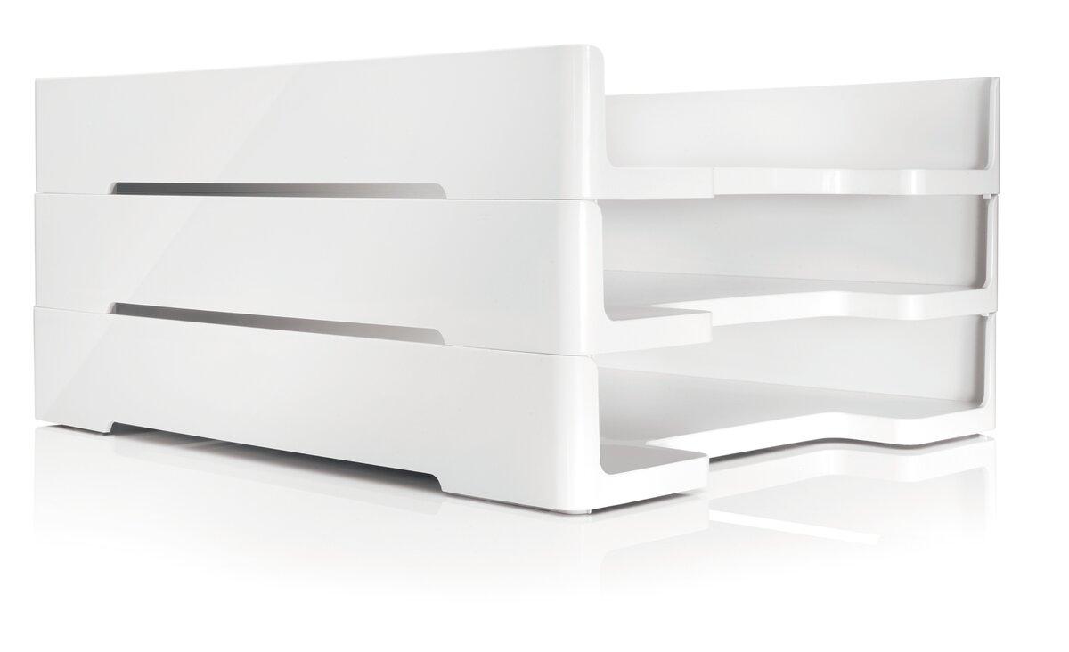 Dreifache weiße Ablagefächer