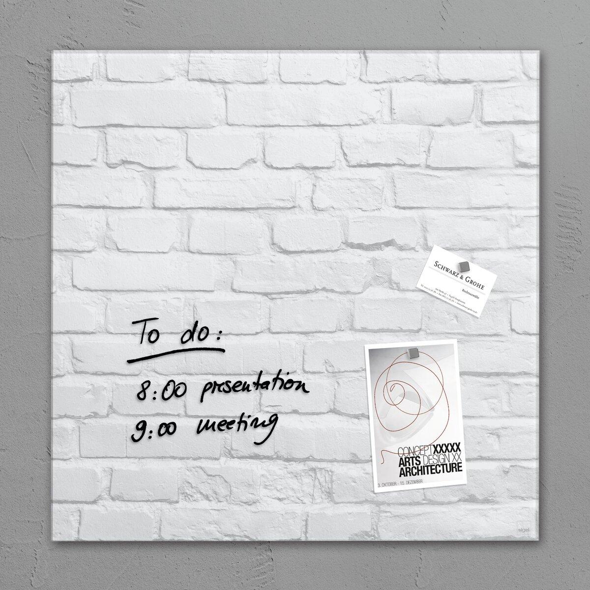 Das SIGEL Glas-Magnetboard in White Stone ist ein Hingucker in jedem Büro oder auch Zuhause