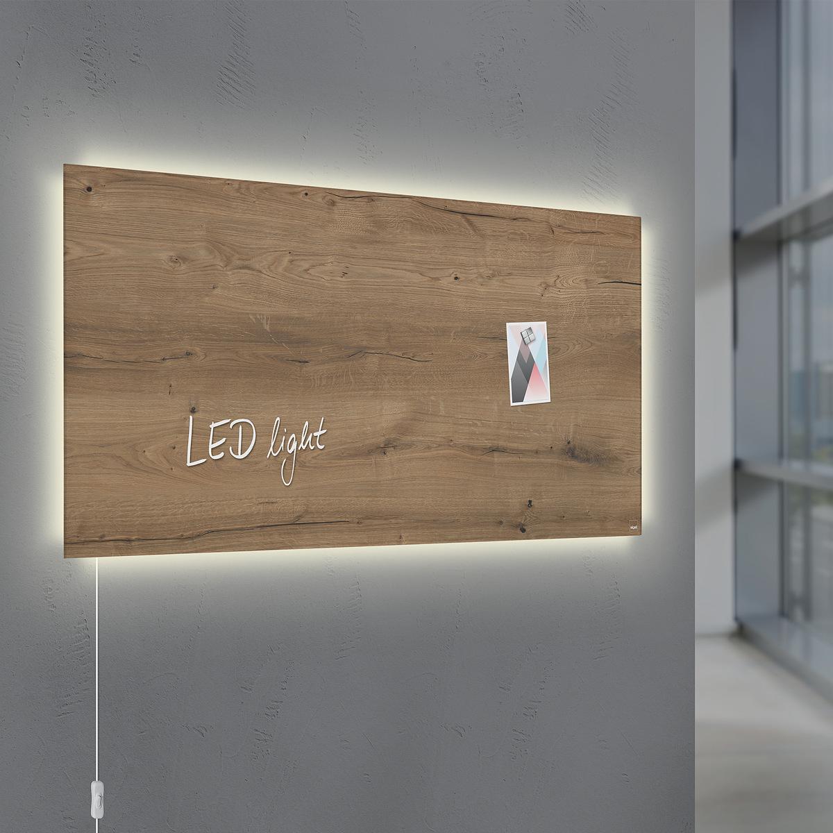 GL408-Glasmagnetboard-artverum-LED-Natural-Wood-ambiente-01-A1