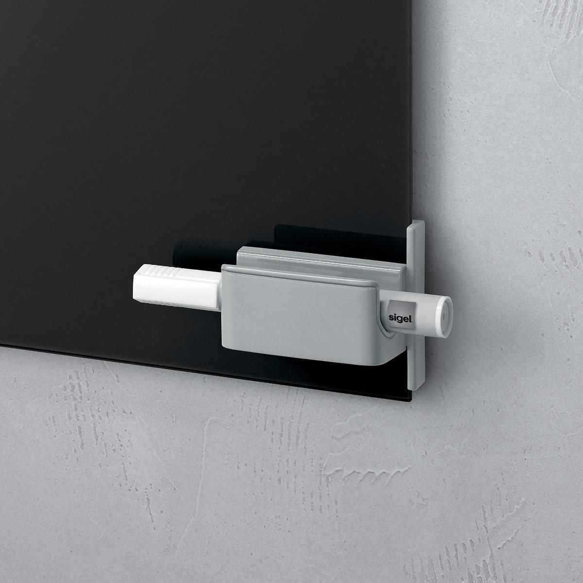 Sigel Stifteköcher M GL812 für Glas Magnetboard Stiftablage Stiftehalter grau