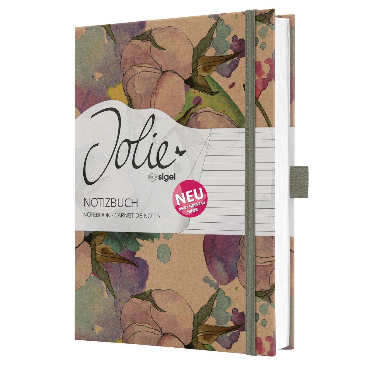 Notebook Jolie, Pure Cottonflowers, approx. A5, lined | SIGEL