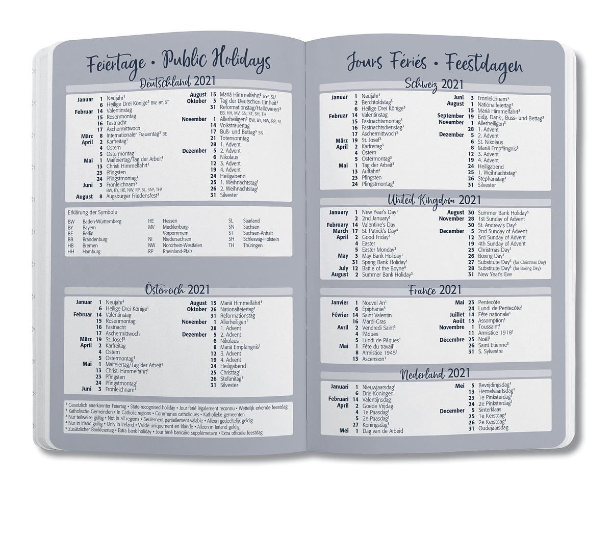 Weekly Diary Jolie 2021 D Gb F Nl Sigel kalender jolie 2021