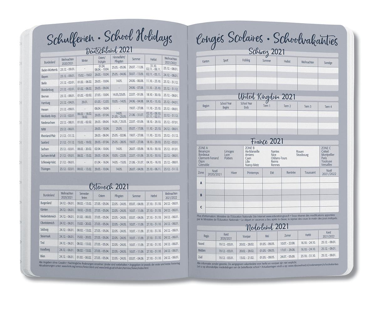 Weekly Diary Jolie 2021 D Gb F Nl Sigel kalender a6 2021