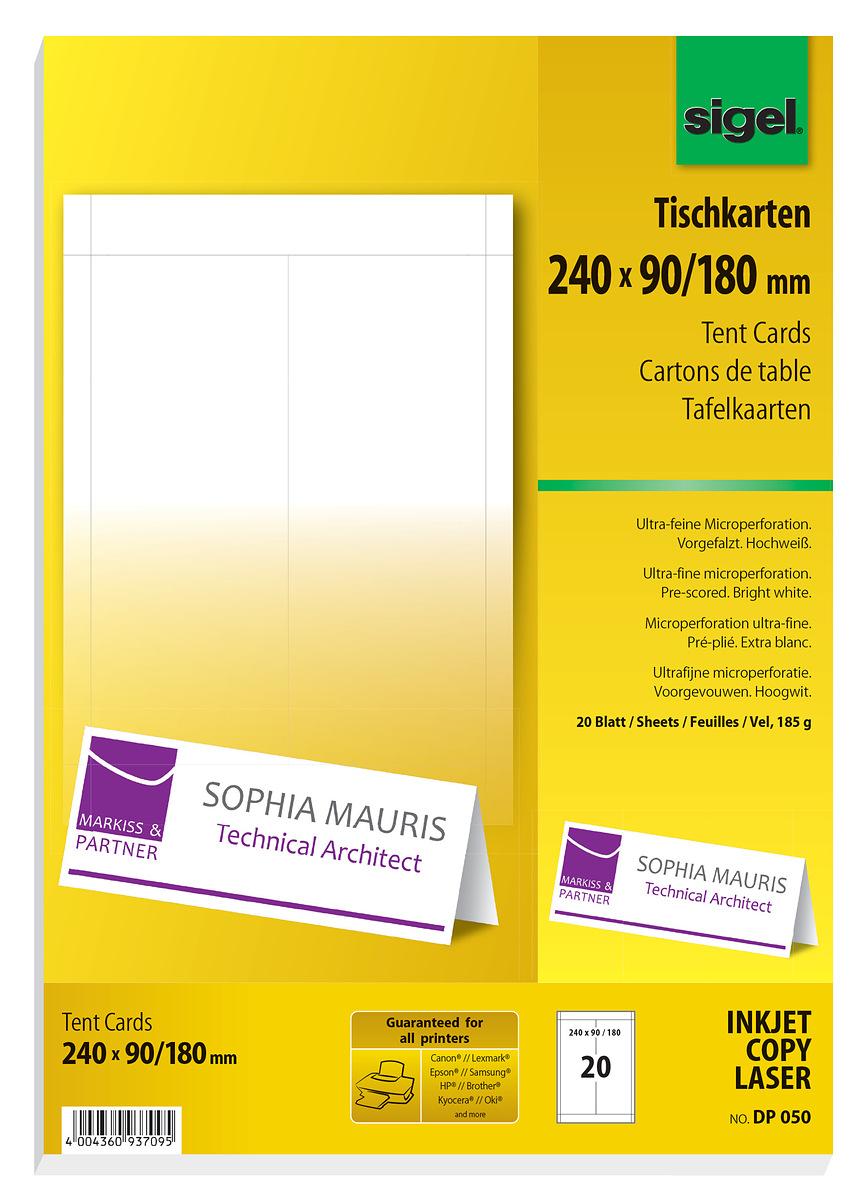 Tischkarten Sigel