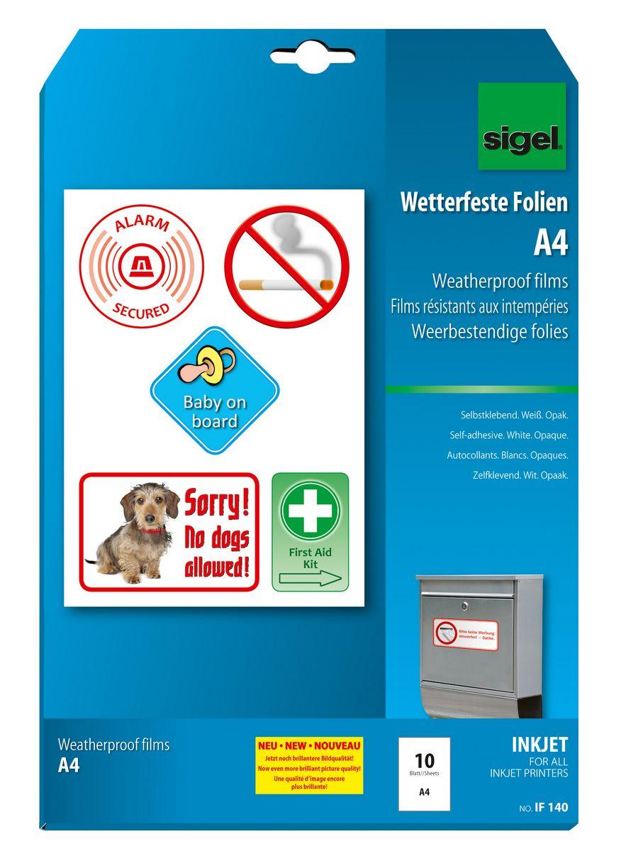 SIGEL IF130 - InkJet-Folie, transparent, selbstklebend, 140µm