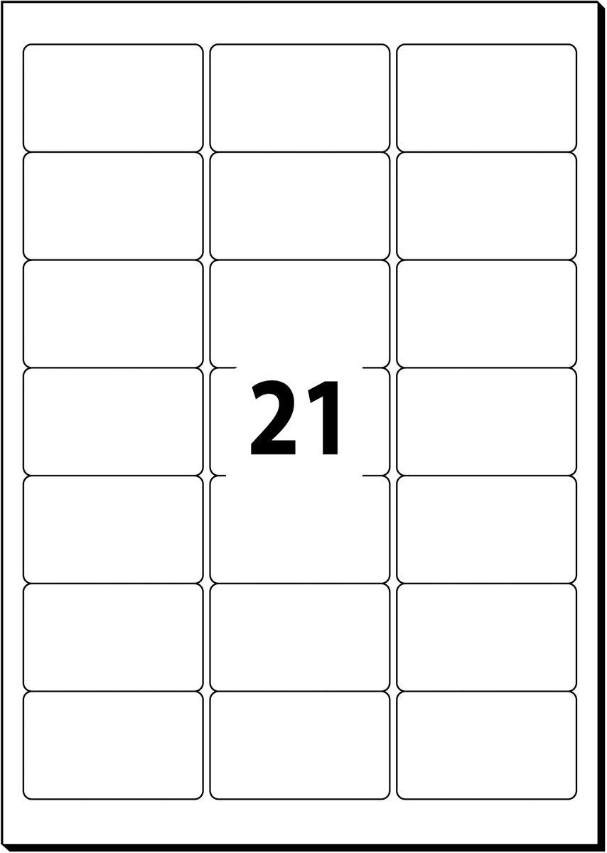 Adress-Etiketten  SIGEL Throughout Label Printing Template 21 Per Sheet