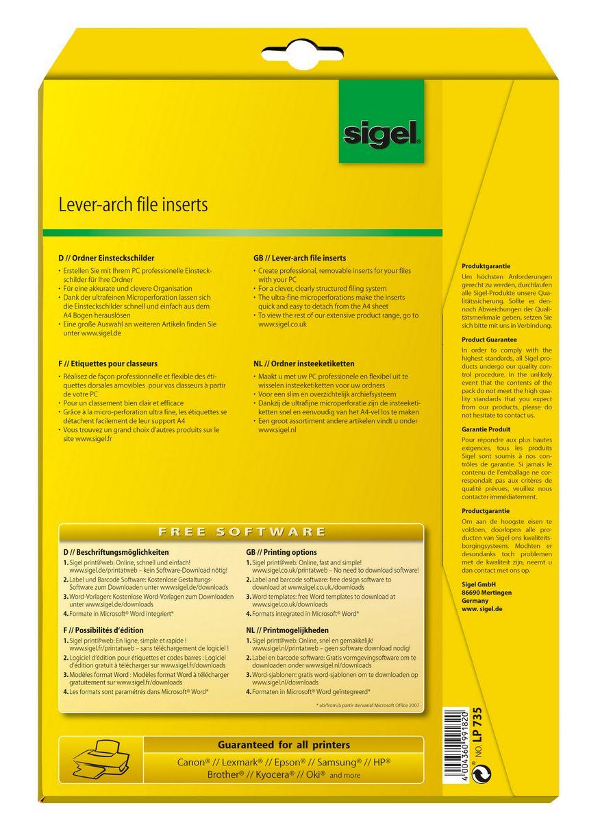 PC Inserts for lever-arch files  SIGEL Throughout Labels For Lever Arch Files Templates