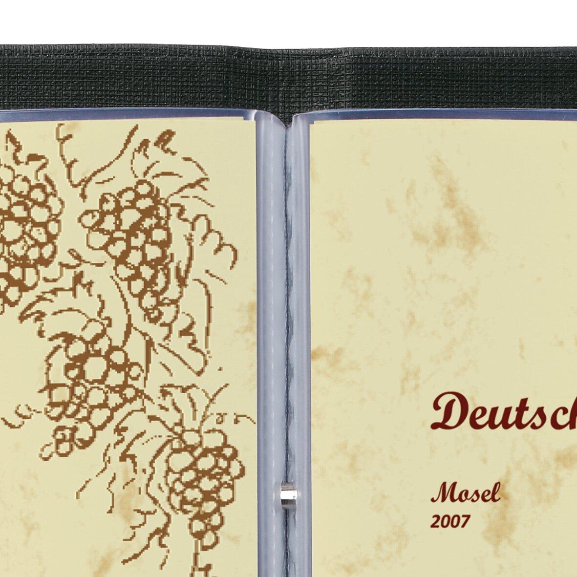 Offenes Buch mit Weintrauben-Ornament und Schriftzug Mosel 2007