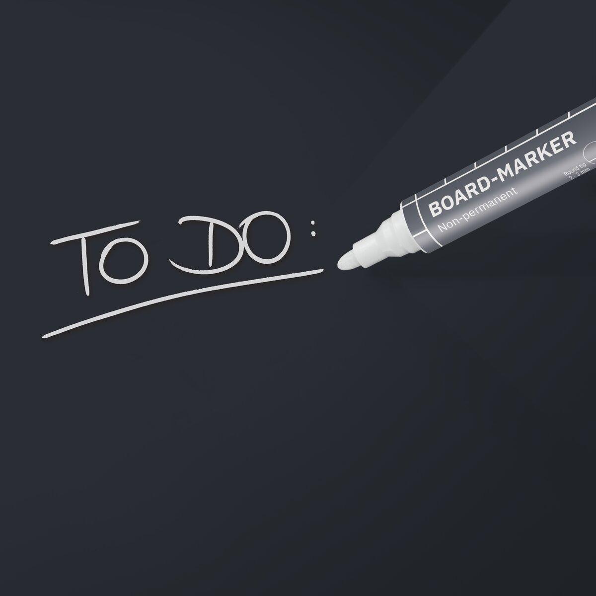 To-do list on blackboard with pen