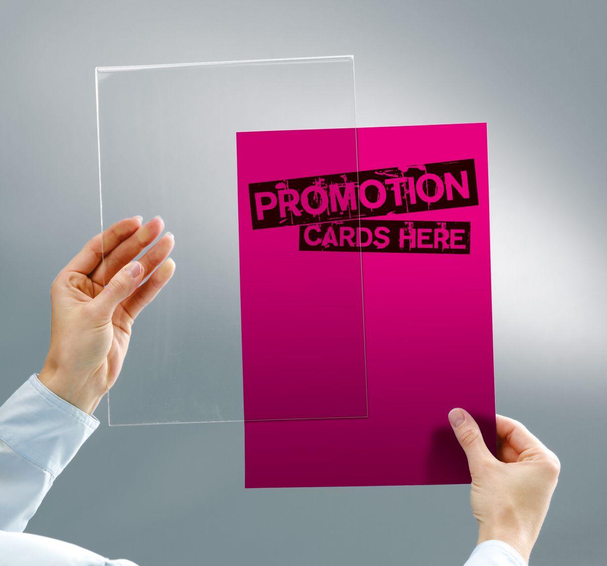 Transparente Plastikfolie, pinkes Plakat