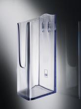 Transparenter, wandmontierter Behälter