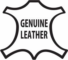 Leather Shape Outline with Text Genuine Leather
