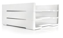 Dreifache weiße Ablagefächer