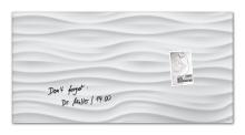 GL260-W-Glasmagnetboard-artverum-Design White-Wave