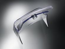 Kartenhalter aus transparentem Kunststoff mit mehreren Karten