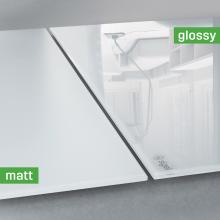 Glasmagnetboard-Vergleich-glaenzend-matt-Text