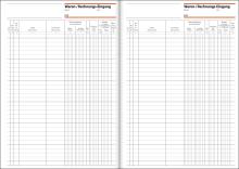 Tabelle zur Erfassung von Wareneingängen Felder für Datum, Lieferer, Rechnungsbetrag