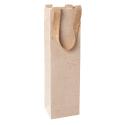 Cardboard carrier bag with jute handle