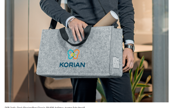 Desk Sharing Bag von SIGEL mit Kundenlogo