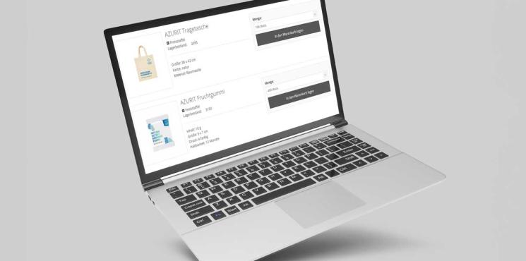 Laptop mit Smartpro Closed Shop von Azurit