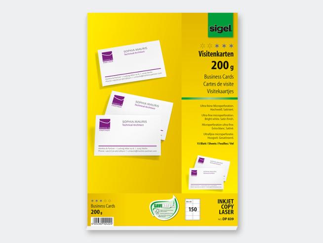 Visitenkarten microperforiert 200g - DP839