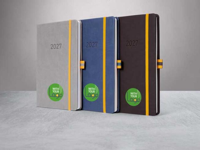 Mit Logo bedruckbare Kalender Linescape von SIGEL