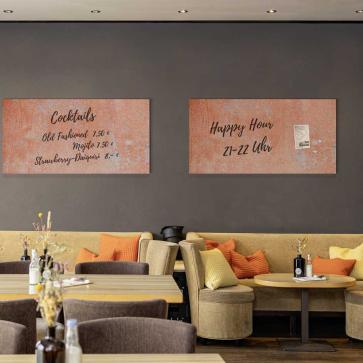 Artverum Glas-Magnettafeln in Café