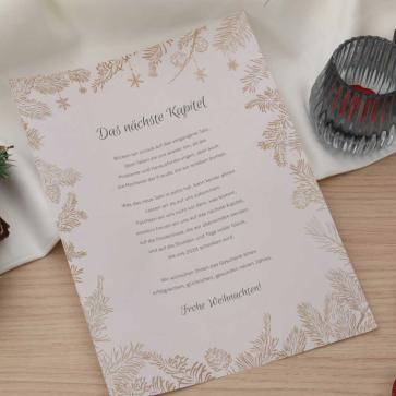 Briefpapier in Weihnachtsdesign mit Gedicht